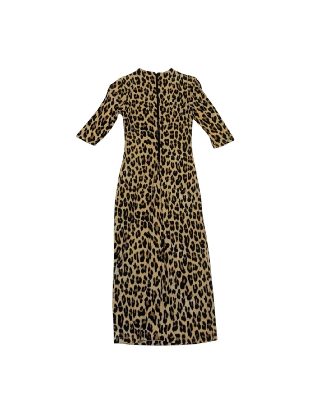 Alice + Olivia Delora Leopard Mock Neck Midi Dress 0 - Picture 7 of 9